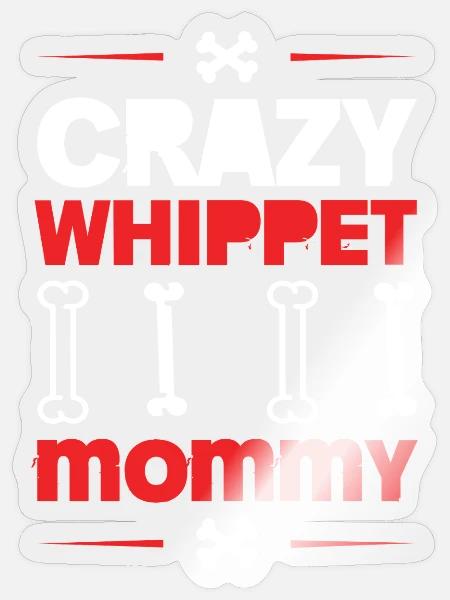 WHIPPET - Sticker Größe S (10 x 10 cm) - Transparent glänzend