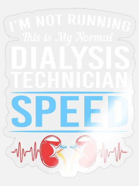 Dialyse-Techniker - Sticker Größe S (10 x 10 cm) - Transparent glänzend