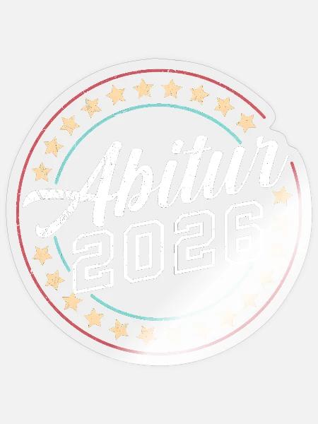 Abi Abitur Schulabschluss - Sticker Größe S (10 x 10 cm) - Transparent glänzend