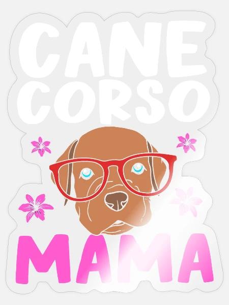 Cane Corso - Sticker Größe S (10 x 10 cm) - Transparent glänzend