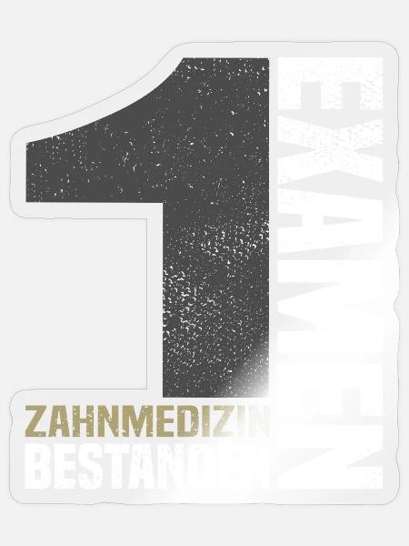 Examen Zahnmedizin - Sticker Größe S (10 x 10 cm) - Transparent glänzend