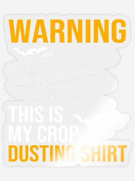 Crop Duster Flugzeug Pilot - Sticker Größe S (10 x 10 cm) - Transparent glänzend