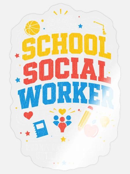Schulsozialarbeiter Kraft - Sticker Größe S (10 x 10 cm) - Transparent glänzend