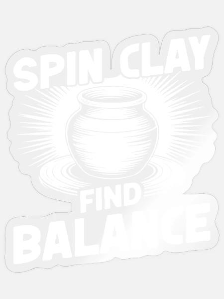Pottery Artists Find Balance Pottery - Sticker Größe S (10 x 10 cm) - Transparent glänzend