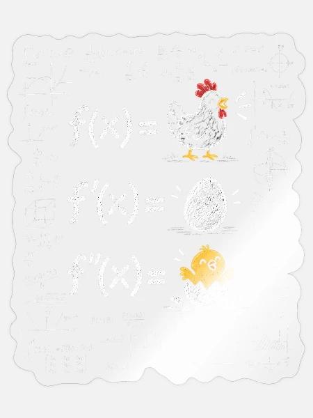 Von Chickenulus abgeleiteter Kalkül - Sticker Größe S (10 x 10 cm) - Transparent glänzend