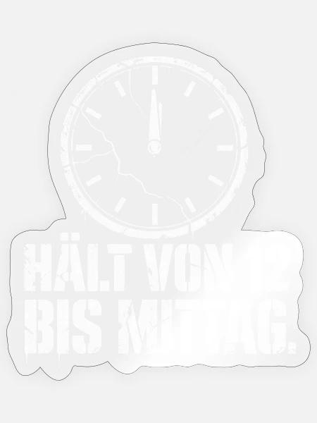 Hält von 12 bis Mittag Handwerker Pfusch Shirt - Sticker Größe S (10 x 10 cm) - Transparent glänzend