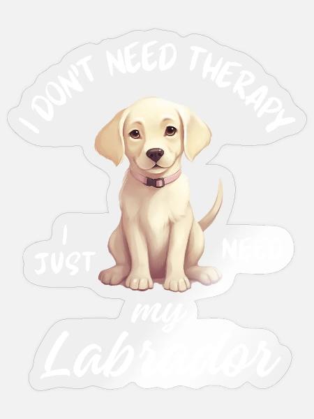 Gelber Labradorwelpe - Sticker Größe S (10 x 10 cm) - Transparent glänzend