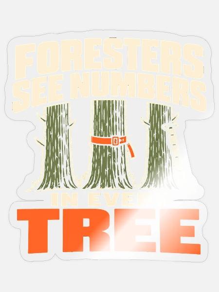 Forstwirtschaft Förster Forstmanagement - Sticker Größe S (10 x 10 cm) - Transparent glänzend
