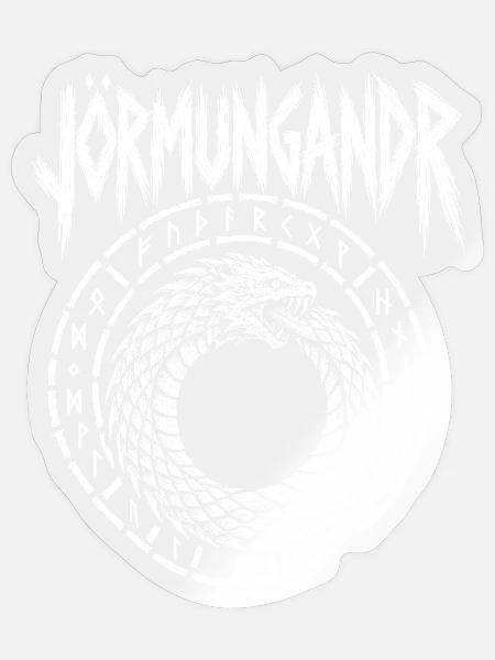 Jörmungandr – Die Weltenschlange - Sticker Größe S (10 x 10 cm) - Transparent glänzend