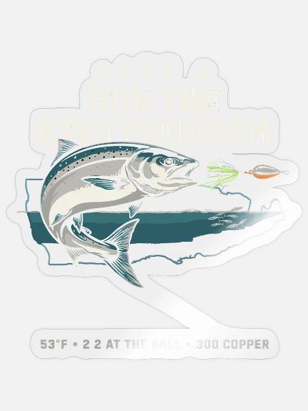 Lake Q Königfisch Lauf-Programm - Sticker Größe S (10 x 10 cm) - Transparent glänzend