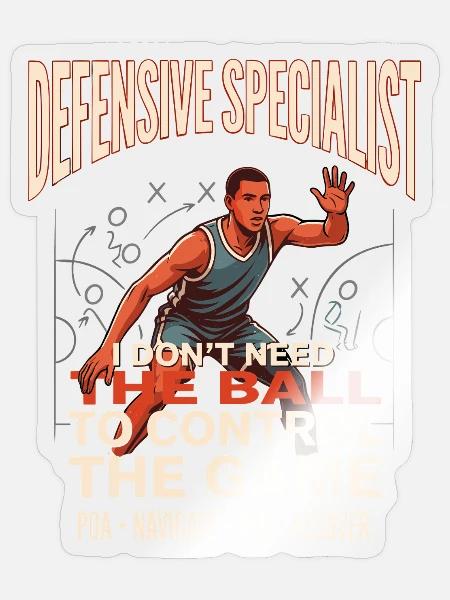Verteidigungsprofi Ballkontrolle - Sticker Größe S (10 x 10 cm) - Transparent glänzend