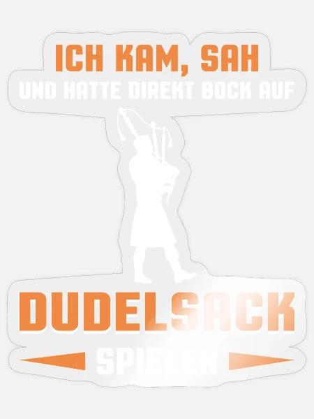 Dudelsackspieler Dudelsack Männer Geschenk - Sticker Größe S (10 x 10 cm) - Transparent glänzend