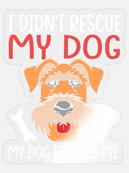 Airedale Terrier - Sticker Größe S (10 x 10 cm) - Transparent glänzend