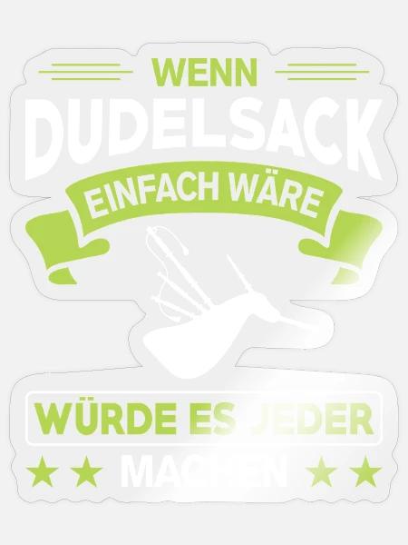 Dudelsackspieler Dudelsack Männer Geschenk - Sticker Größe S (10 x 10 cm) - Transparent glänzend