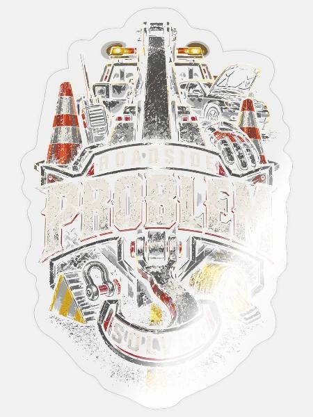 Abschleppfahrer Abschlepper Roadside Solver - Sticker Größe S (10 x 10 cm) - Transparent glänzend