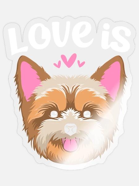 Yorkshire Terrier - Sticker Größe S (10 x 10 cm) - Transparent glänzend