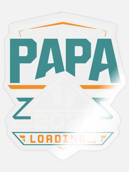 Ich werde Papa Werdender Vater - Sticker Größe S (10 x 10 cm) - Transparent glänzend