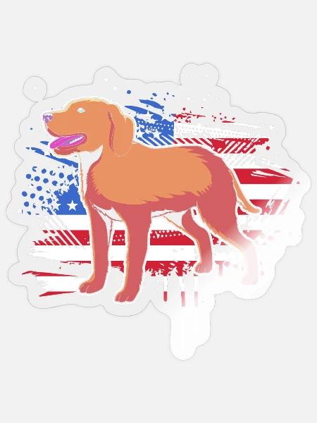 Chesapeake Bay Retriever - Sticker Größe S (10 x 10 cm) - Transparent glänzend