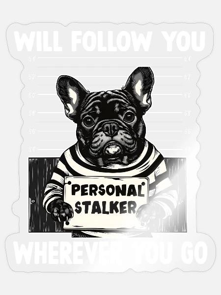 Französische Bulldogge Hundehalter T Frenchie  - Sticker Größe S (10 x 10 cm) - Transparent glänzend