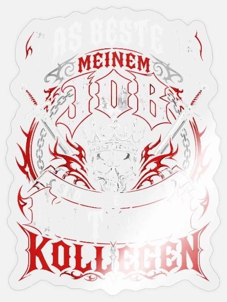 Beste am Job: Gestörte Kollegen - Sticker Größe S (10 x 10 cm) - Transparent glänzend