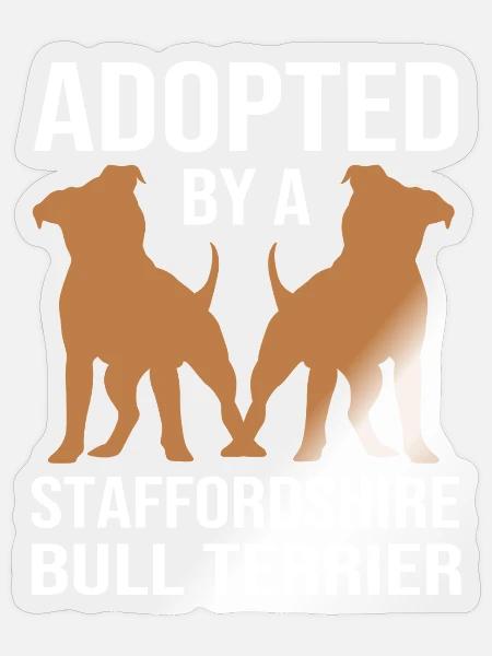 Staffordshire Bullterrier - Sticker Größe S (10 x 10 cm) - Transparent glänzend