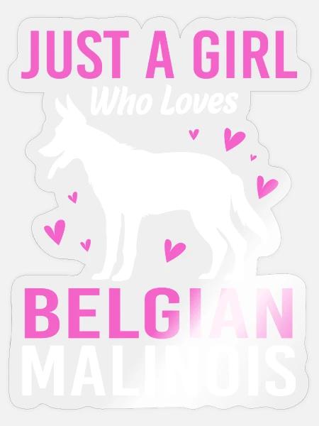 Belgischer Malinois - Sticker Größe S (10 x 10 cm) - Transparent glänzend