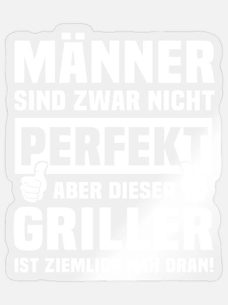 Griller - Sticker Größe S (10 x 10 cm) - Transparent glänzend