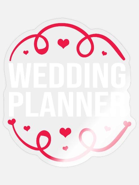 Event Planer Hochzeit Hochzeitsplaner - Sticker Größe S (10 x 10 cm) - Transparent glänzend
