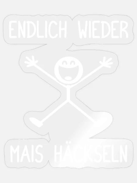 Endlich wieder Mais häckseln Traktor Landwirt - Sticker Größe S (10 x 10 cm) - Transparent glänzend