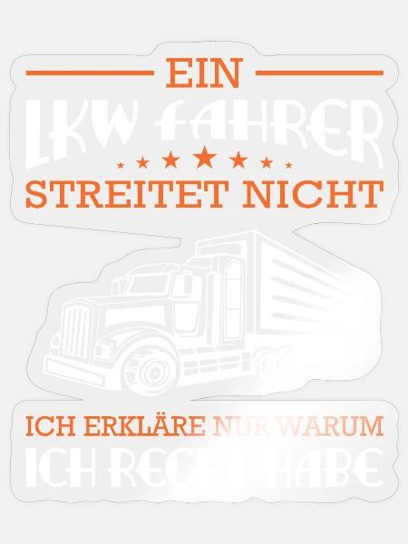 Lkw Fahrer Kraftfahrer LKW-Fahrer - Sticker Größe S (10 x 10 cm) - Transparent glänzend