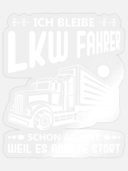 Lkw Fahrer Kraftfahrer LKW-Fahrer - Sticker Größe S (10 x 10 cm) - Transparent glänzend