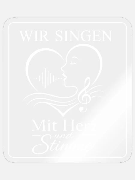 Chor - Wir Singen mit Herz und Stimme - Sticker Größe S (10 x 10 cm) - Transparent glänzend