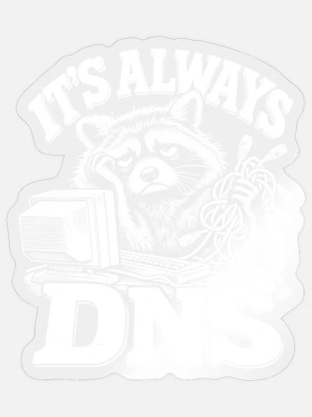 Es ist immer DNS Cat - Sticker Größe S (10 x 10 cm) - Transparent glänzend