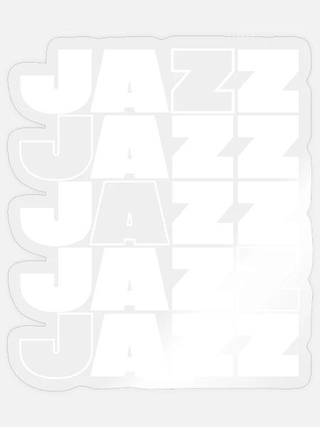 Jazz Grid Bold Typografie - Sticker Größe S (10 x 10 cm) - Transparent glänzend