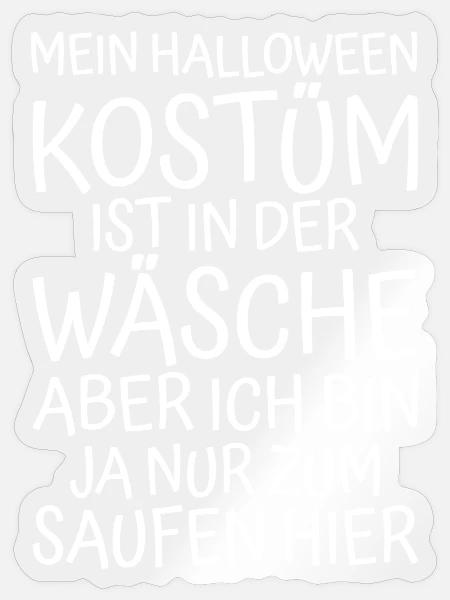 Kostüm Wäsche - Sticker Größe S (10 x 10 cm) - Transparent glänzend