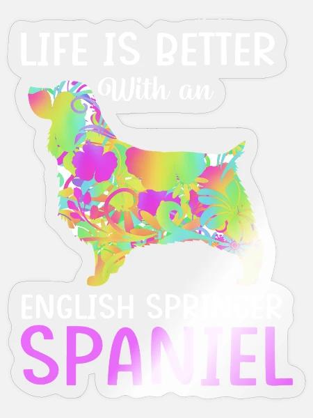 Springer Spaniel - Sticker Größe S (10 x 10 cm) - Transparent glänzend