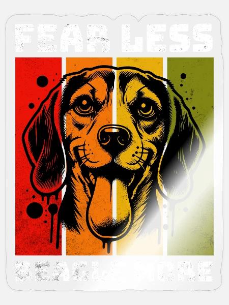 Beagle Beagle - Sticker Größe S (10 x 10 cm) - Transparent glänzend
