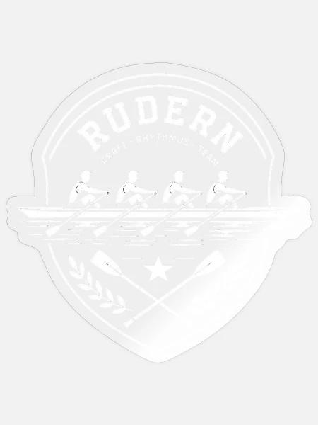 Rudern - Sticker Größe S (10 x 10 cm) - Transparent glänzend