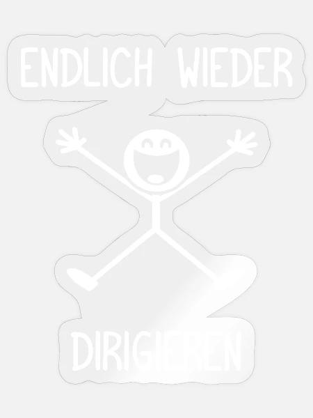 Endlich wieder dirigieren Dirigent Chorleiter - Sticker Größe S (10 x 10 cm) - Transparent glänzend