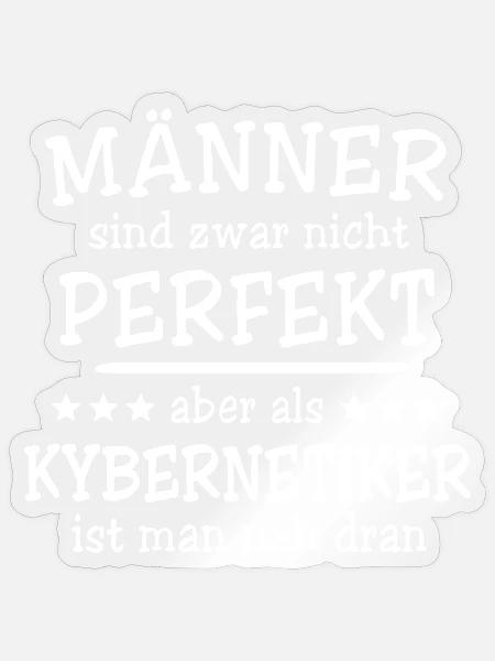 Kybernetiker Männer - Sticker Größe S (10 x 10 cm) - Transparent glänzend