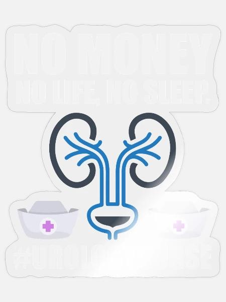 Urologie-krankenschwester Abteilungszubehör - Sticker Größe S (10 x 10 cm) - Transparent glänzend