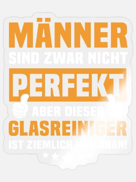 Lustige Glasreiniger Sprüche - Sticker Größe S (10 x 10 cm) - Transparent glänzend