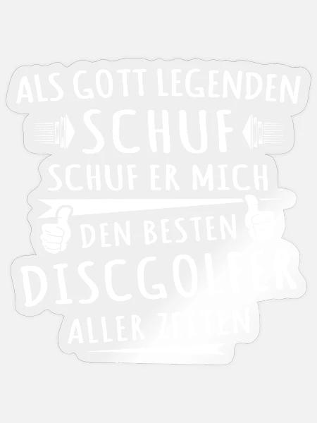 Discgolfer - Sticker Größe S (10 x 10 cm) - Transparent glänzend