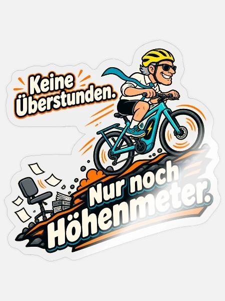 Rentner Fahrrad Ruhestand Spruch - Sticker Größe S (10 x 10 cm) - Transparent glänzend