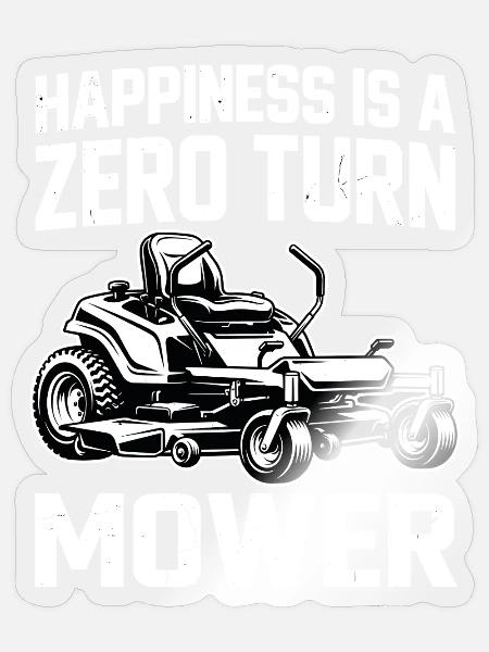 Lustiger Rasenmäher Spruch Für Rasentraktor Fahrer - Sticker Größe S (10 x 10 cm) - Transparent glänzend