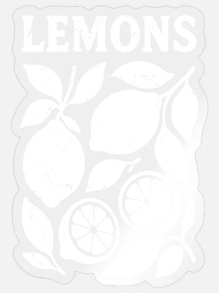 Zitronen - Sticker Größe S (10 x 10 cm) - Transparent glänzend