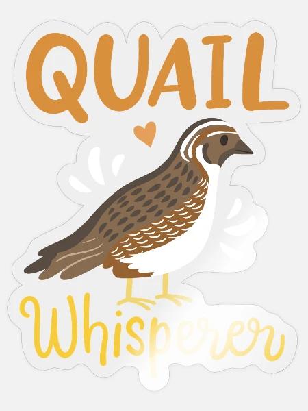 Wachtel Flüsterer - Sticker Größe S (10 x 10 cm) - Transparent glänzend