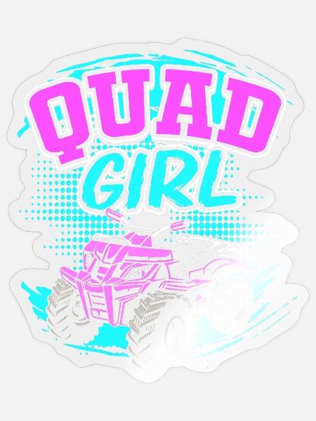Quad - Sticker Größe S (10 x 10 cm) - Transparent glänzend