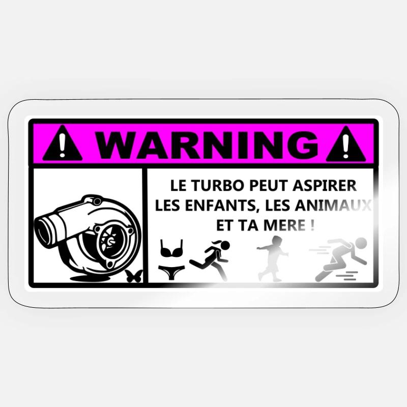 Turbo - Sticker size S (10 x 10 cm) - transparent glossy
