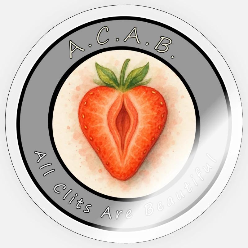 A.C.A.B. - Sticker taille S (10 x 10 cm) - brillant transparent